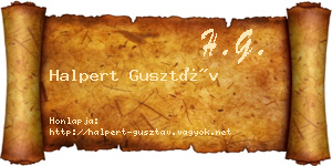 Halpert Gusztáv névjegykártya