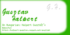 gusztav halpert business card